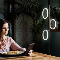 Saturn 66 in. Silver Tall LED Tree Standing Floor Lamp by Brightech -Brightech Sales silver brightech floor lamps fl satrn svr 44 1000