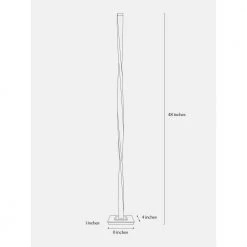 Helix 48 in. Silver Modern LED Floor Lamp by Brightech -Brightech Sales silver brightech floor lamps hlx slvr fa 1000