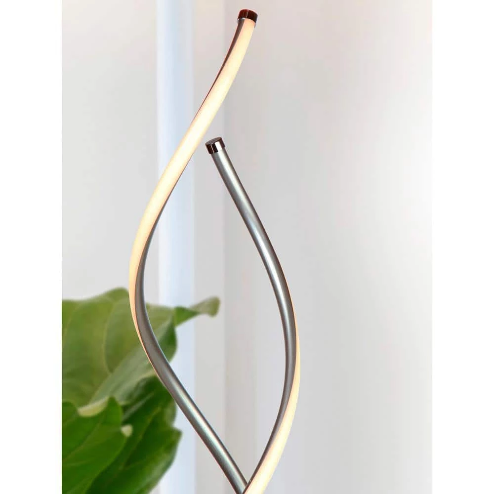 Embrace 60 in. Silver Modern LED Spiral 2 in 1 Floor and Table Lamp by Brightech 8 Embrace 60 in. Silver Modern LED Spiral 2 in 1 Floor and Table Lamp by Brightech - Image 6