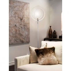Eclipse 79 in. Silver Modern LED Torchiere Floor Lamp with Touch Dimmer by Brightech -Brightech Sales silver brightech floor lamps pl k5s8 9gez 1f 1000