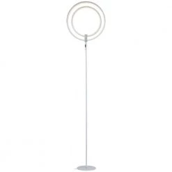 Eclipse 79 in. Silver Modern LED Torchiere Floor Lamp with Touch Dimmer by Brightech