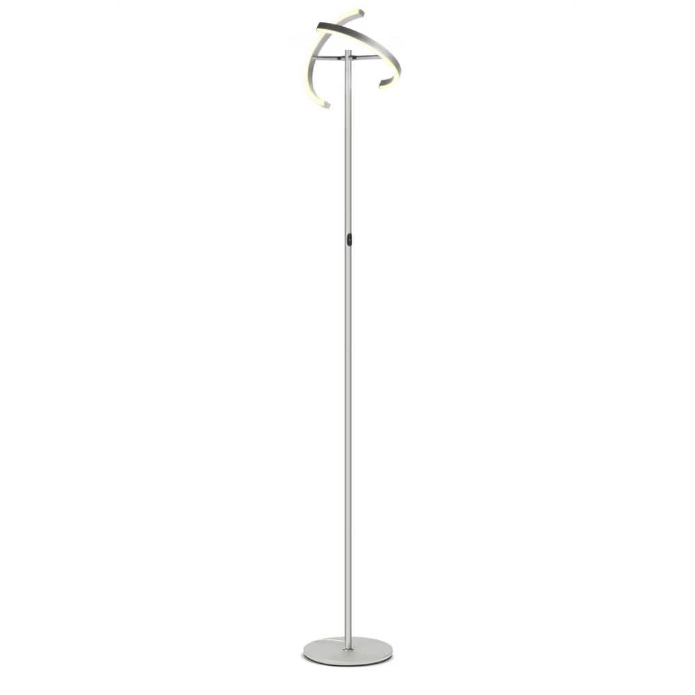 Halo Split 72 in. Silver LED Torchiere Floor Lamp by Brightech 3 Halo Split 72 in. Silver LED Torchiere Floor Lamp by Brightech