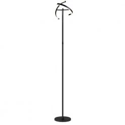 Halo Split 72 in. Black LED Torchiere Floor Lamp by Brightech