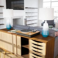 Horizon 27 in. Sky Blue Ombre Ceramic Indoor Table Lamp by Manor Brook -Brightech Sales sky blue ombre ceramic manor brook table lamps mb100236 4f 1000