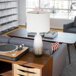 Horizon 27 in. Warm Gray Ombre Ceramic Indoor Table Lamp by Manor Brook -Brightech Sales warm gray ombre ceramic manor brook table lamps mb100237 1f 1000