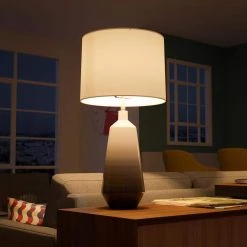 Horizon 27 in. Warm Gray Ombre Ceramic Indoor Table Lamp by Manor Brook -Brightech Sales warm gray ombre ceramic manor brook table lamps mb100237 76 1000