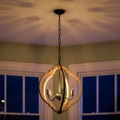 Cambridge 5-Light Weathered White Finish with Distressed Black Arms Pendant by Manor Brook -Brightech Sales weathered white finish with distressed black arms manor brook chandeliers mb100386 40 1000