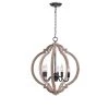 Cambridge 5-Light Weathered White Finish with Distressed Black Arms Pendant by Manor Brook -Brightech Sales weathered white finish with distressed black arms manor brook chandeliers mb100386 64 1000