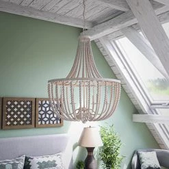 Sandi 6-Light Weathered White Chandelier by Manor Brook -Brightech Sales weathered white manor brook chandeliers mb100552 c3 1000