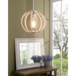 Shipley 1-Light Weathered White Mini Pendant by Manor Brook -Brightech Sales weathered white manor brook pendant lights mb100201 31 1000