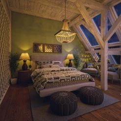 Duke 6-Light Weathered Wood Beaded Chandelier with Light Gray Frame by Manor Brook -Brightech Sales weathered wood manor brook chandeliers mb100610 31 1000