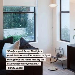 Sky 63 in. White Torchiere LED Floor Lamp by Brightech -Brightech Sales white brightech floor lamps 58 60yb mj98 fa 1000