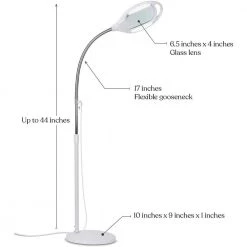 Lightview 44 in. White 3 Diopter Magnifier Floor Lamp. by Brightech -Brightech Sales white brightech floor lamps c0 1xu2 yjoq 4f 1000