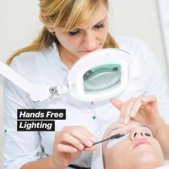 LightView Pro 55 in. White XL Magnifying LED Floor Lamp with 6 Wheel Rolling Base by Brightech 11 LightView Pro 55 in. White XL Magnifying LED Floor Lamp with 6 Wheel Rolling Base by Brightech -Brightech Sales white brightech floor lamps fl k518 njdi 1f 1000