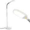 Lightspan 53 in. White Dimmable Standing LED Pole Light with Gooseneck by Brightech 1 Lightspan 53 in. White Dimmable Standing LED Pole Light with Gooseneck by Brightech -Brightech Sales white brightech floor lamps fl ltspn wht 64 1000