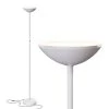 SkyLite 12 in. White Torchiere LED Floor Lamp with 3 Brightness Settings by Brightech