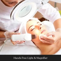 LightView Pro 55 in. White Magnifying LED Floor Lamp with 3 Diopter and 6 Wheel Rolling Base by Brightech -Brightech Sales white brightech floor lamps mr u1eg c9vz 44 1000