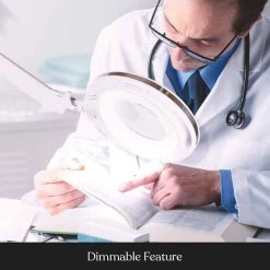 LightView Pro 55 in. White Magnifying LED Floor Lamp with 5 Diopter and 6 Wheel Rolling Base by Brightech 10 LightView Pro 55 in. White Magnifying LED Floor Lamp with 5 Diopter and 6 Wheel Rolling Base by Brightech -Brightech Sales white brightech floor lamps n5 5trz ouyx 4f 1000