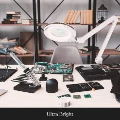 LightView Pro 55 in. White Magnifying LED Floor Lamp with 5 Diopter and 6 Wheel Rolling Base by Brightech 13 LightView Pro 55 in. White Magnifying LED Floor Lamp with 5 Diopter and 6 Wheel Rolling Base by Brightech -Brightech Sales white brightech floor lamps n5 5trz ouyx fa 1000