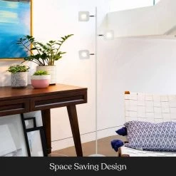 Tree 60 in. White LED Floor Lamp with Dimmable and Adjustable Panels by Brightech -Brightech Sales white brightech floor lamps t6 tsks 2w0g 44 1000