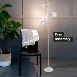 Tree 60 in. White LED Floor Lamp with Dimmable and Adjustable Panels by Brightech -Brightech Sales white brightech floor lamps t6 tsks 2w0g 4f 1000