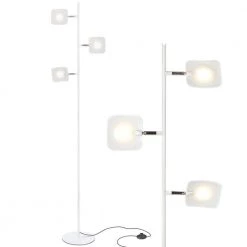 Tree 60 in. White LED Floor Lamp with Dimmable and Adjustable Panels by Brightech