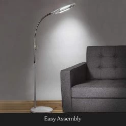 LightView Pro 44 in. White Magnifying LED Floor Lamp with 5 Diopter and Flexible Gooseneck by Brightech 11 LightView Pro 44 in. White Magnifying LED Floor Lamp with 5 Diopter and Flexible Gooseneck by Brightech -Brightech Sales white brightech floor lamps v0 cwqj hhe9 1f 1000