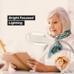 LightView Pro 44 in. White Magnifying LED Floor Lamp with 5 Diopter and Flexible Gooseneck by Brightech 12 LightView Pro 44 in. White Magnifying LED Floor Lamp with 5 Diopter and Flexible Gooseneck by Brightech -Brightech Sales white brightech floor lamps v0 cwqj hhe9 44 1000