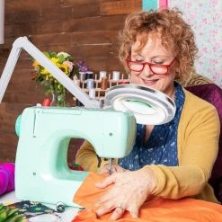 Lightview Pro 39 in. White LED Adjustable Clamp Dimmable Magnifier Desk Lamp by Brightech -Brightech Sales white brightech lamp bases bx 3ks2 f8v5 44 1000