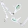 LightView Pro 33 in. White Magnifying LED Desk Lamp with 2.25 x Magnifier Lighted Lens and Adjustable Clamp by Brightech -Brightech Sales white brightech lamp bases ci 6y08 oldb 64 1000