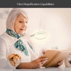 LightView Flex 13.5 in. White Magnifying LED Desk Lamp with Clamp by Brightech -Brightech Sales white brightech lamp bases rh nf0y hiue 44 1000