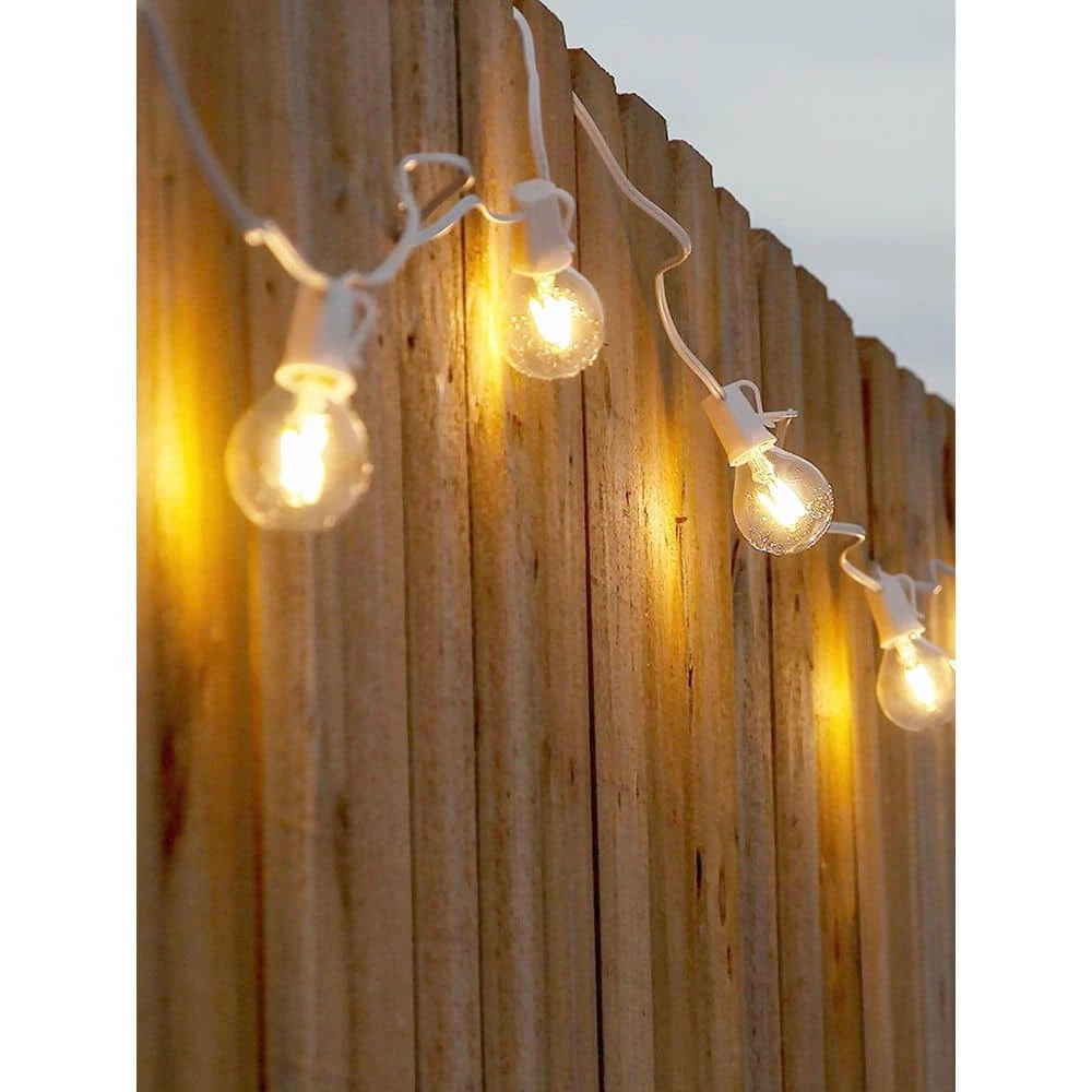 Ambience Pro White Outdoor 26 ft. Plug in Waterproof 1W LED G40 Edison Bulb String Light 3000k by Brightech 5 Ambience Pro White Outdoor 26 ft. Plug in Waterproof 1W LED G40 Edison Bulb String Light 3000k by Brightech - Image 3