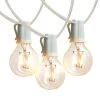 Ambience Pro White Outdoor 26 ft. Plug in Waterproof 1W LED G40 Edison Bulb String Light 3000k by Brightech