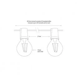 Ambience Pro White Outdoor 26 ft. Plug in Waterproof 1W LED G40 Edison Bulb String Light 3000k by Brightech 15 Ambience Pro White Outdoor 26 ft. Plug in Waterproof 1W LED G40 Edison Bulb String Light 3000k by Brightech -Brightech Sales white brightech string lights gf tnxy xcpd 76 1000