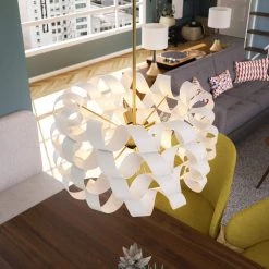 Mariana 6-Light White Pendant by Manor Brook -Brightech Sales white manor brook chandeliers mb00417wh fa 1000