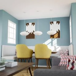 Rockledge 1-light White Pendant with Silk Shade by Manor Brook -Brightech Sales white manor brook chandeliers mb100625 4f 1000