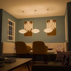 Rockledge 1-light White Pendant with Silk Shade by Manor Brook -Brightech Sales white manor brook chandeliers mb100625 76 1000