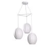 Veanna 3-Light White Pendant with Silk Shades by Manor Brook -Brightech Sales white manor brook chandeliers mb100644 64 1000