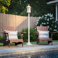 Pence Post 1-Light Lantern by Manor Brook 17 Pence Post 1-Light Lantern by Manor Brook -Brightech Sales white manor brook outdoor sconces mb100675 31 1000