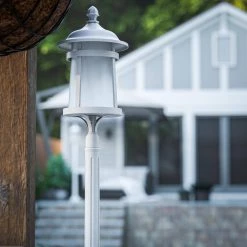 Pence Post 1-Light Lantern by Manor Brook 13 Pence Post 1-Light Lantern by Manor Brook -Brightech Sales white manor brook outdoor sconces mb100675 4f 1000