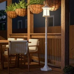 Pence Post 1-Light Lantern by Manor Brook 16 Pence Post 1-Light Lantern by Manor Brook -Brightech Sales white manor brook outdoor sconces mb100675 76 1000