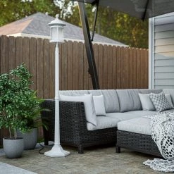 Pence Post 1-Light Lantern by Manor Brook 12 Pence Post 1-Light Lantern by Manor Brook -Brightech Sales white manor brook outdoor sconces mb100675 c3 1000