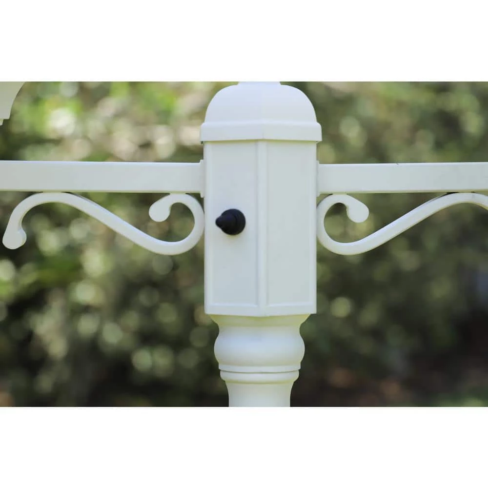 Villanova 2-Light White Outdoor Post Lantern with Power Cord by Manor Brook 8 Villanova 2-Light White Outdoor Post Lantern with Power Cord by Manor Brook - Image 6