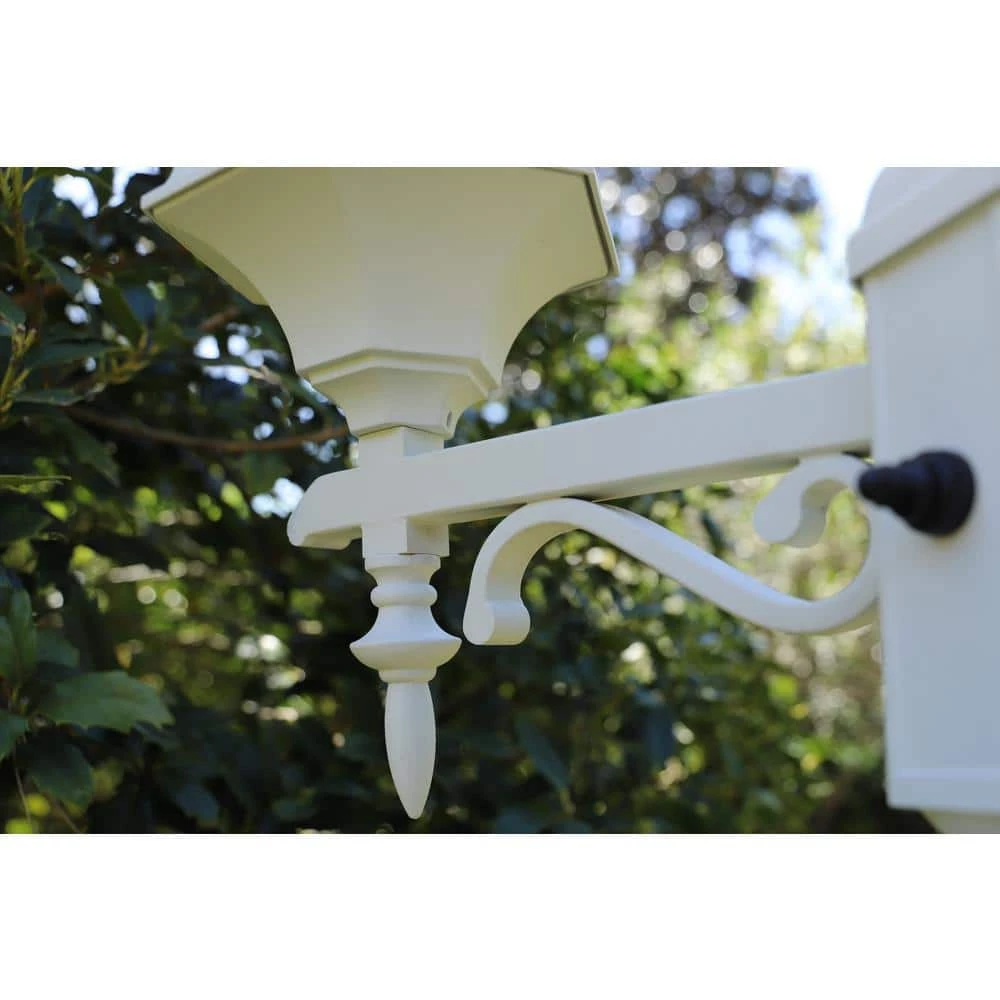 Villanova 2-Light White Outdoor Post Lantern with Power Cord by Manor Brook 9 Villanova 2-Light White Outdoor Post Lantern with Power Cord by Manor Brook - Image 7