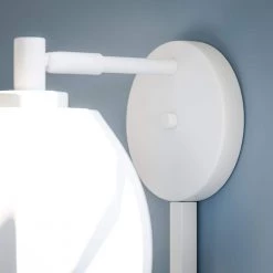 Veanna 1-Light White Wall Sconce with Silk Shade by Manor Brook -Brightech Sales white manor brook wall sconces mb100626 1f 1000