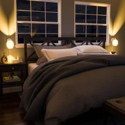 Veanna 1-Light White Wall Sconce with Silk Shade by Manor Brook -Brightech Sales white manor brook wall sconces mb100626 76 1000