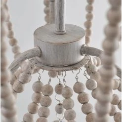 Oliver 3-Light Weathered White Beads Shade Natural Wood Beaded Chandelier by Manor Brook -Brightech Sales white with weathered white beads manor brook chandeliers mb100548 76 1000