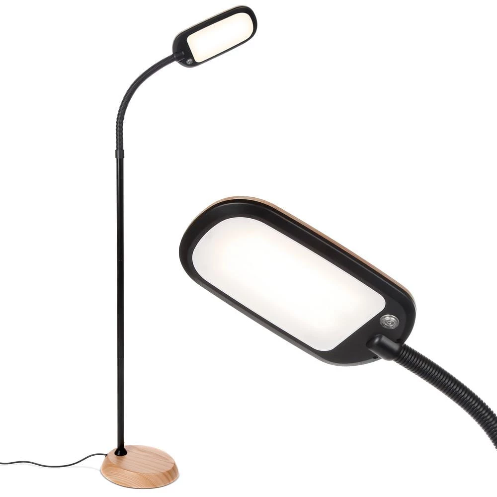 Lightspan 2nd Edition 55 in. Wood Slim Adjustable Pole Lamp with Gooseneck by Brightech 3 Lightspan 2nd Edition 55 in. Wood Slim Adjustable Pole Lamp with Gooseneck by Brightech