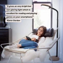 Litespan 53 in. Beige LED Floor Lamp with Adjustable Gooseneck by Brightech -Brightech Sales wood brightech floor lamps fl ltspn wd 44 1000