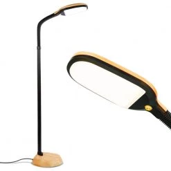 Litespan 53 in. Beige LED Floor Lamp with Adjustable Gooseneck by Brightech